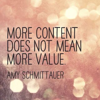 Amy Schmittauer more content does not mean more value